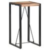 vidaXL Bar Table Brown and Black Solid Acacia wood, steel