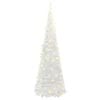 vidaXL Artificial Christmas Tree White PVC and metal Collapsible