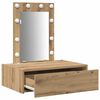 vidaXL Dressing Table Brown 23.62 x 15.75 x 27.56 in Engineered Wood