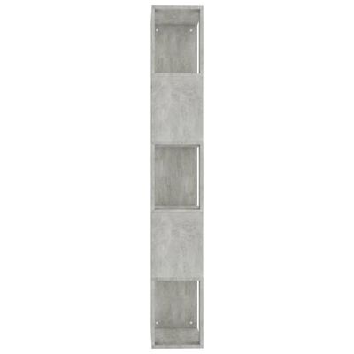 vidaXL Book Cabinet/Room Divider Concrete Gray 17.7"x9.4"x62.6" Chipboard