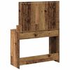 vidaXL Dressing Table with Shelf Old Wood 39.37 x 16.14 x 53.15 in