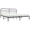 vidaXL Bed Frame Black Steel 76.0 x 80.0 in Bed Frame Rectangular
