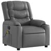 vidaXL Electric Massage Recliner Chair Gray Faux Leather