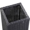 vidaXL Garden Raised Beds 3 pcs Poly Rattan Black