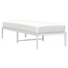 vidaXL Metal Bed Frame without Mattress White 31.5"x78.7"