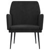 vidaXL Armchair Black Velvet, Metal, Plywood Standard Ergonomic