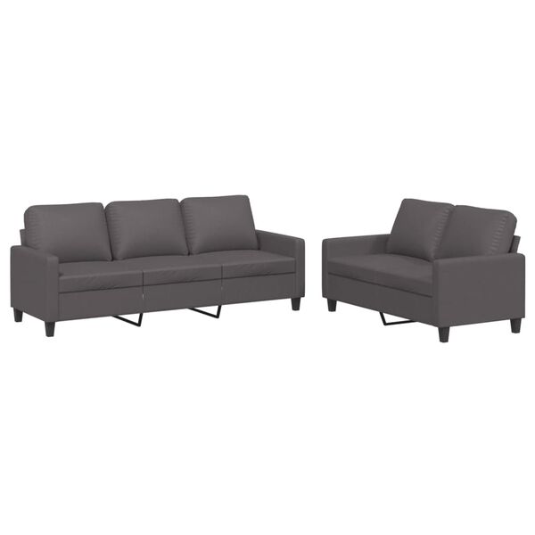 vidaXL Sofa Set Grey