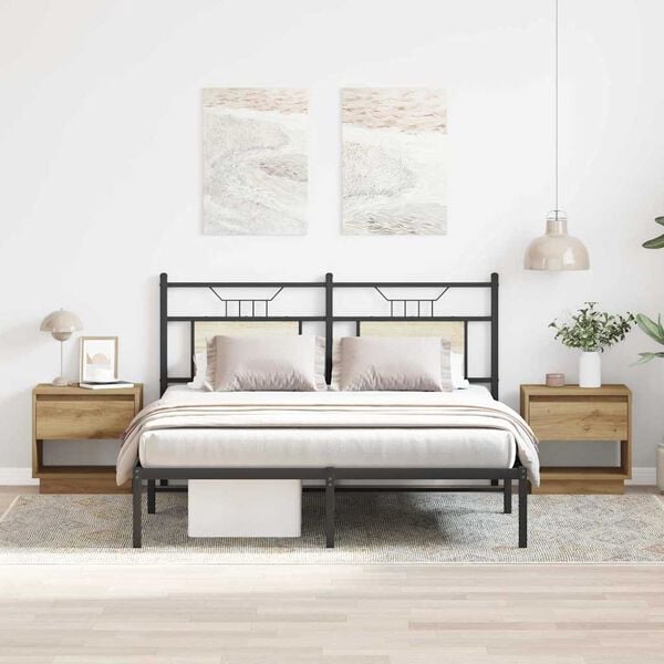 vidaXL Nightstand 2 pcs Artisan Oak 17.72 x 13.39 x 17.32 in