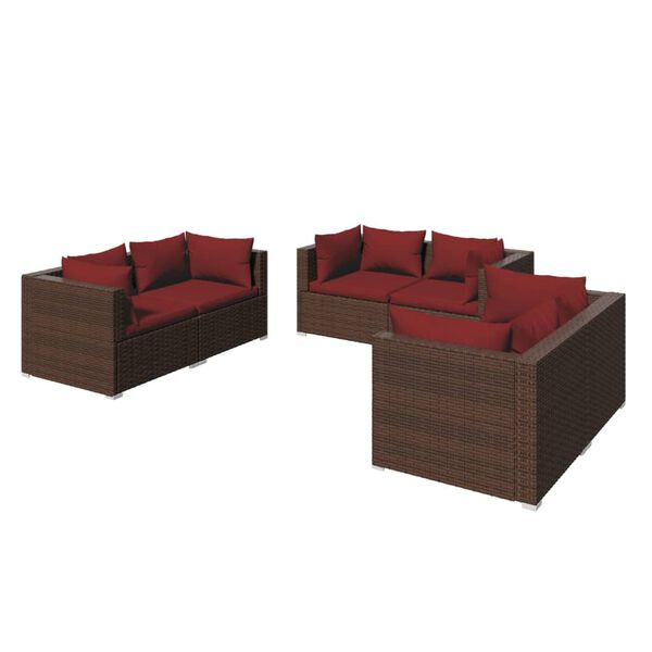 vidaXL Garden Lounge Set Brown