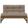 vidaXL Middle Sofa Honey brown Solid pine wood Medium Modular