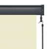 vidaXL Outdoor Roller Blind Cream Polyester with PA coating 31.5 x 98.4 in