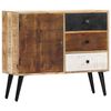 vidaXL Sideboard 34.6"x11.8"x28.7" Solid Mango Wood