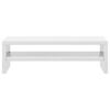 vidaXL Monitor Stand High gloss white Engineered wood Storage