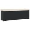 vidaXL Ottoman Bench Black, Cream White