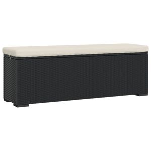 vidaXL Ottoman Bench Black, Cream White