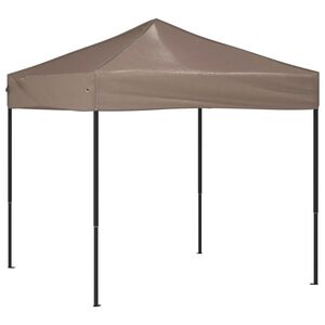 vidaXL Party Tent Taupe 210D Oxford Fabric with Silver Coating