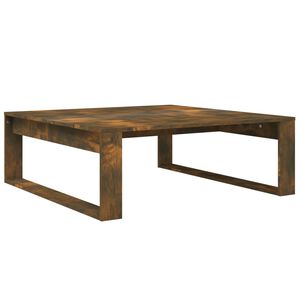 vidaXL Coffee Table Smoked oak Engineered wood 39.4 x 39.4 x 13.8 in
