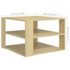 vidaXL Coffee Table Sonoma oak Engineered wood 23.6x23.6x15.7 in