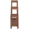vidaXL Plant Stand Set of 3 Natural Teak Solid Teak Wood