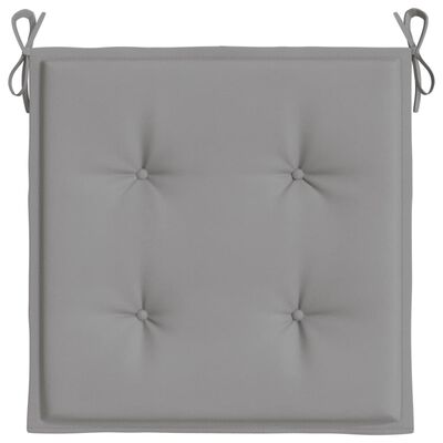 vidaXL Garden Chair Cushions 2 pcs Gray 15.7"x15.7"x1.2" Oxford Fabric