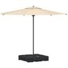 vidaXL Cantilever Parasol Base Set 2 pcs Black 88 x 88 x 19 cm Plastic