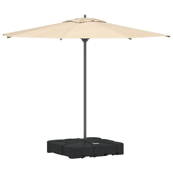 vidaXL Cantilever Parasol Base Set 2 pcs Black 88 x 88 x 19 cm Plastic