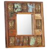 vidaXL Mirror Multicolor Solid reclaimed wood Medium Decorative Inlays
