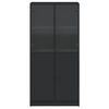 vidaXL Highboard Black Engineered wood Tall Highboard Rectangular