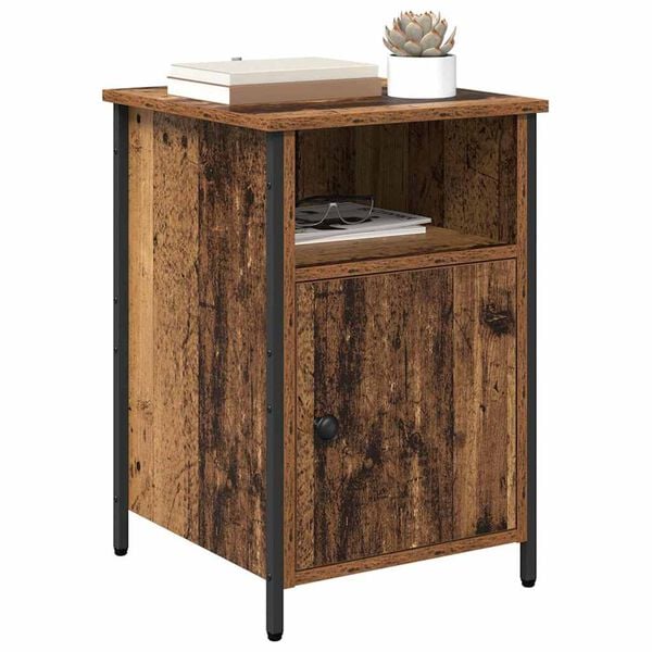 vidaXL Bedside Cabinet Old Wood 15.75 x 16.54 x 23.62 in