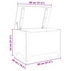 vidaXL Storage Box Natural Pine Solid pine wood (untreated)