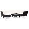 vidaXL Garden Lounge Set Black Poly Rattan Large Modular