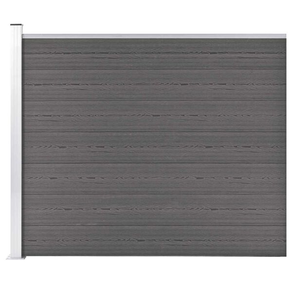vidaXL Fence Panel WPC 68.9x57.5" Grey