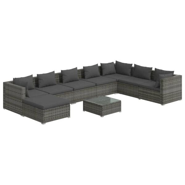 vidaXL Garden Lounge Set Grey, Anthracite