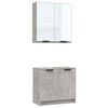 vidaXL Bathroom Furniture Set Concrete Grey Engineered wood Standard