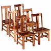 vidaXL Dining Chair Set of 6 Honey Matte Solid Acacia Wood Standard