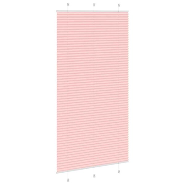 vidaXL Pleated Blind Pink 100% Polyester 41.3 x 78.7 in