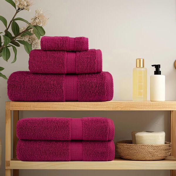 vidaXL Towel Set of 2 Bordeaux 100% Cotton Extra Large Towel