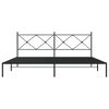 vidaXL Bed Frame Black Powder-Coated Steel Double Bed Frame