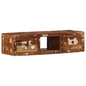 vidaXL Wall-mounted TV Cabinet Multicolor Solid reclaimed wood Medium