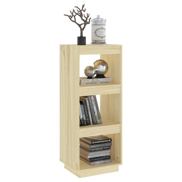 vidaXL Book Cabinet Pine Solid pine wood Medium Book Cabinet