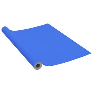 vidaXL Self-adhesive Furniture Film High Gloss Blue 196.9x35.4" PVC