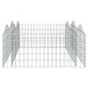 vidaXL Gabion Raised Bed Silver Galvanized iron Large Durable