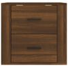 vidaXL Wall-mounted Bedside Cabinet Brown oak Engineered wood