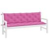 vidaXL Garden Bench Cushion Set of 2 Pink Oxford Fabric (100% polyester)