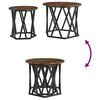 vidaXL Side Table 2 pcs Smoked Oak Engineered wood and steel