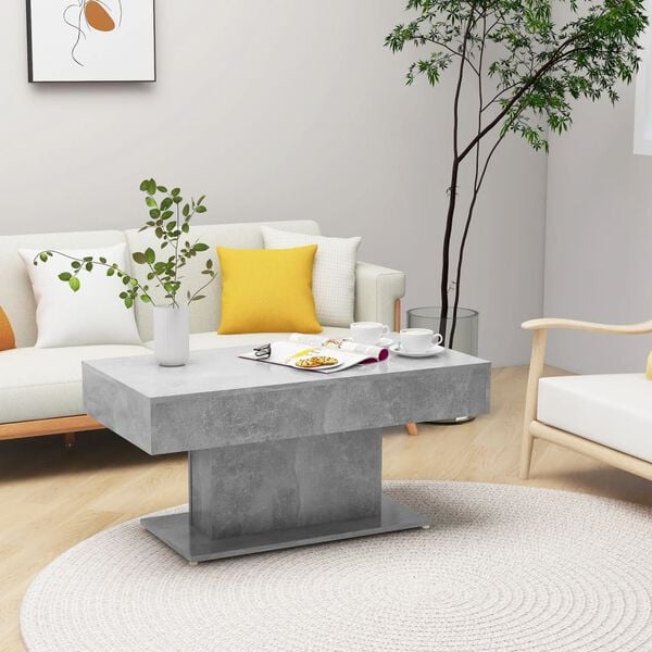 vidaXL Coffee Table Concrete Grey Engineered Wood Medium Durable