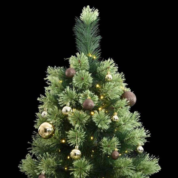 vidaXL Artificial Hinged Christmas Tree Green PVC Large Foldable