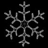 vidaXL Christmas Snowflake Figure Set of 3 Warm White PVC, Steel 23.2 in