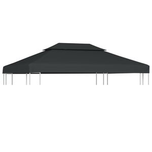 vidaXL Gazebo Top Cover Anthracite Polyester with PVC coating
