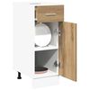 vidaXL Drawer Bottom Cabinet Artisan Oak Engineered wood 11.8x18.1x32.1 in